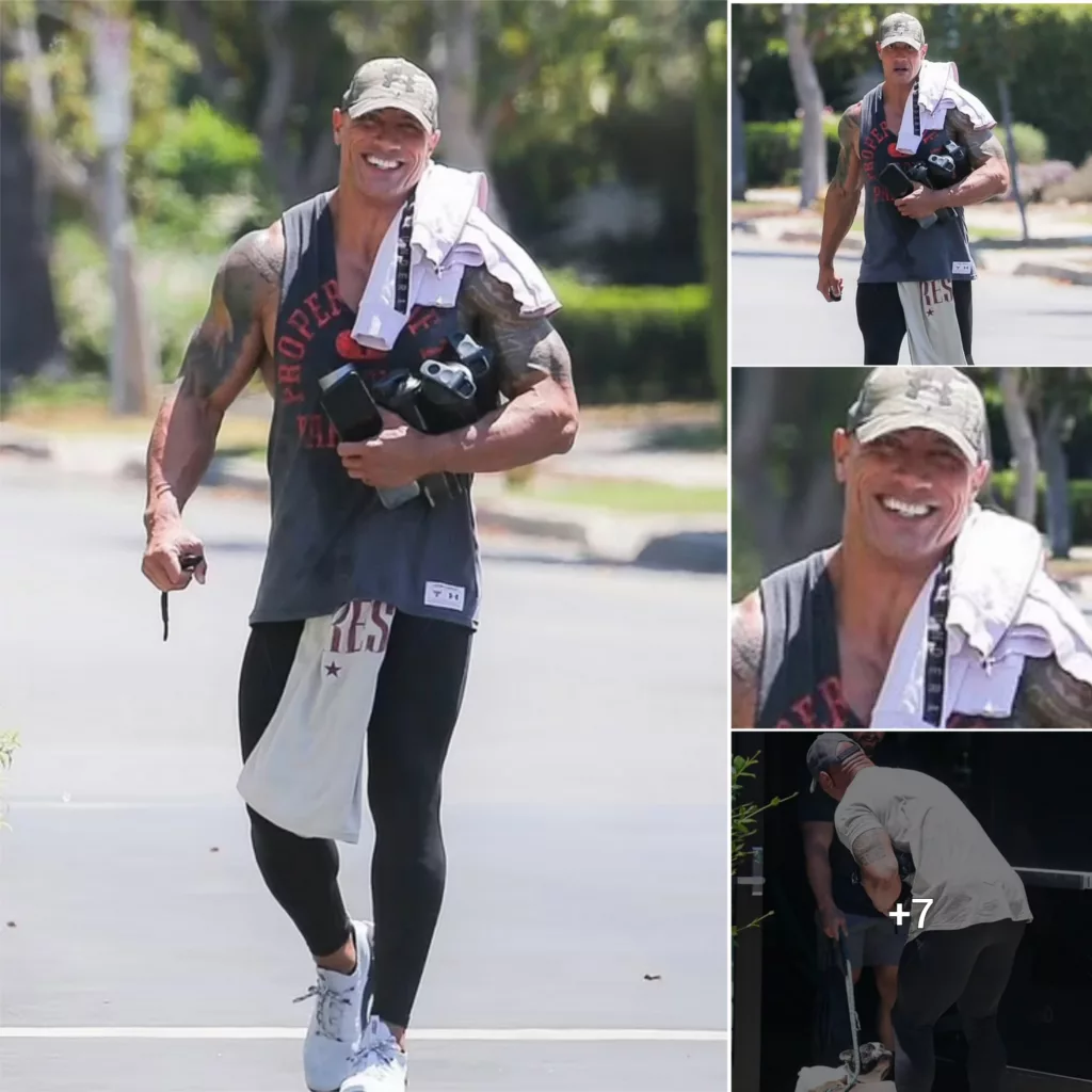 Dwayne ‘The Rock’ Johnson Showcases His Impressive Biceps While Hitting the Gym with Four Water Bottles in Hand